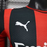 AC Milan Home player Long Sleeve 1:1 Quality Soccer Jersey 26-27