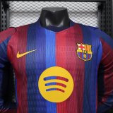 Barcelona  Home Long Sleeve  Player  1:1 Quality Soccer Jersey 26-27
