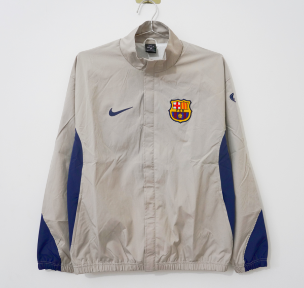 Retro Barcelona Windbreaker  Grey  1:1 Quality Windbreaker Jersey 2003-2004