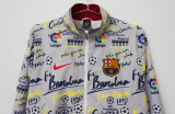 Retro Barcelona Windbreaker  Grey  1:1 Quality Windbreaker Jersey 2024-2025