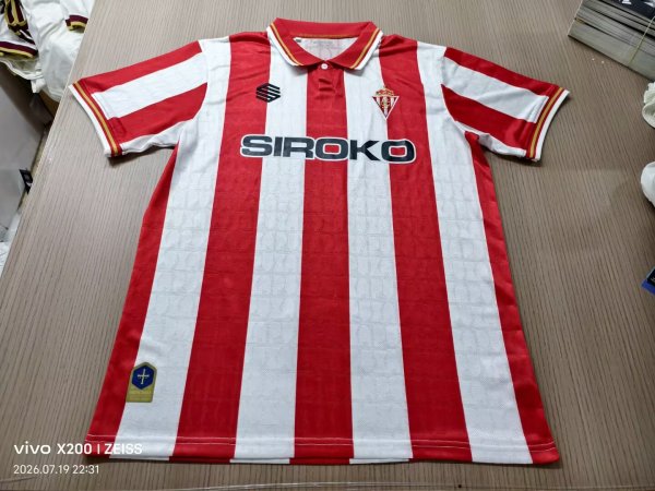 Sporting Gijon home fans 1:1 Quality Soccer Jersey  26-27