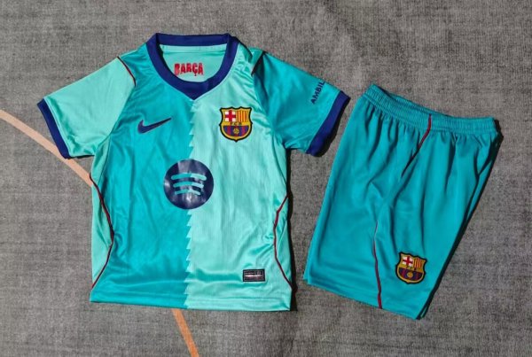 Barcelona Third  Away Kids 1:1 Quality Soccer Jersey  26-27