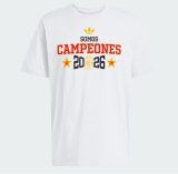 Spain T-shirt CAMPEONES Cotton White 1:1 Quality Soccer Jersey 26-27 (2026)