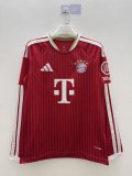Bayern Munich Home Long Sleeve  Fans 1:1 Quality Soccer Jersey  26-27
