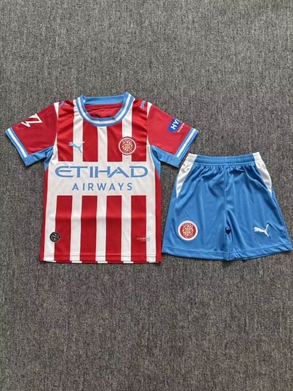 Girona FC Home Kids 1:1 Quality Soccer Jersey  26-27