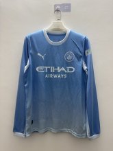 Manchester City Long Sleeve Home Fans 1:1 Quality Soccer Jersey 26-27