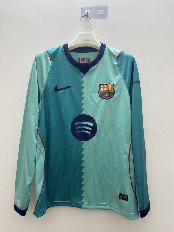 Barcelona  Third Away Long Sleeve  Fans 1:1 Quality Soccer Jersey 26-27