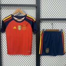 Spain Home  Kids fans 1:1 Quality Soccer Jersey 26-27（2026） (2 Stars)