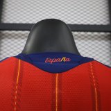 Spain Home Long Sleeve  Player 1:1 Quality Soccer Jersey 26-27 (2026) (2 stars)