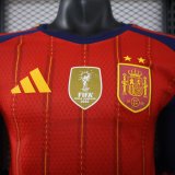 Spain Home Long Sleeve  Player 1:1 Quality Soccer Jersey 26-27 (2026) (2 stars)