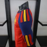Spain Home Long Sleeve  Player 1:1 Quality Soccer Jersey 26-27 (2026) (2 stars)