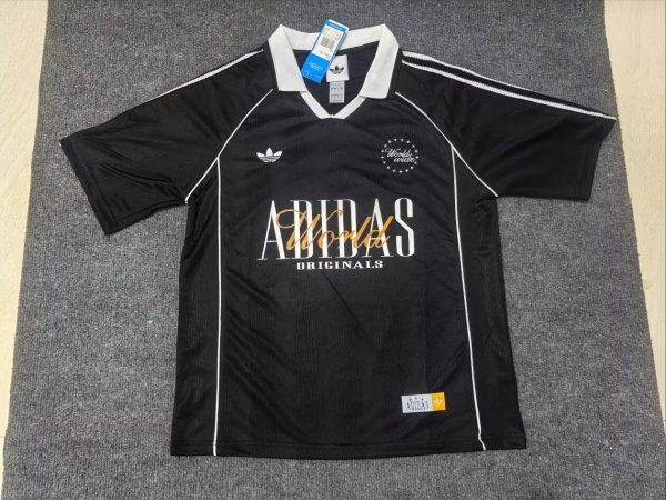 Adidas Clover T-shirt Polo Black 1:1 Quality Soccer Jersey  26-27