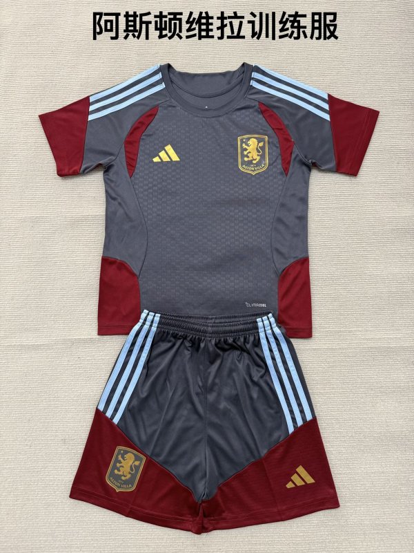 Aston Villa Training  Special  Edition Fans  (Kids and Man)  1:1 Quality Soccer Jersey 26-27  (16-2XL)