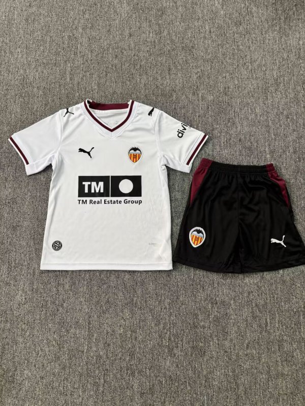 Valencia Home Kids  1:1 Quality Soccer Jersey  26-27