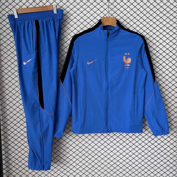 France Windbreaker Sets With pants  Blue 1:1 Quality Soccer Jersey  26-27 (2026)
