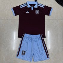 Aston Villa Home  Fans  Kids  1:1 Quality Soccer Jersey 26-27