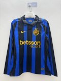 Inter Milan Home Long Sleeve  Fans 1:1 Quality Soccer Jersey   26-27