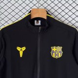 Barcelona Windbreaker Sets With pants  Black 1:1 Quality Soccer Jersey  26-27