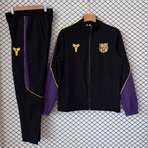 Barcelona Windbreaker Sets With pants  Black 1:1 Quality Soccer Jersey  26-27