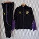 Barcelona Windbreaker Sets With pants  Black 1:1 Quality Soccer Jersey  26-27