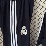 Real Madrid  Windbreaker Sets With pants  Black 1:1 Quality Soccer Jersey  26-27
