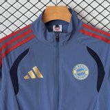 Bayern Munich  Windbreaker Sets With pants  Grey 1:1 Quality Soccer Jersey  26-27
