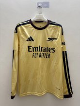Arsenal Third Away Fans Long Sleeve 1:1 Quality Soccer Jersey   26-27 ( S-5XL )