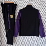 Barcelona Windbreaker Sets With pants  Black 1:1 Quality Soccer Jersey  26-27