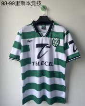 Retro Sporting Lisbon Home  1:1 Quality Soccer Jersey 1998-1999