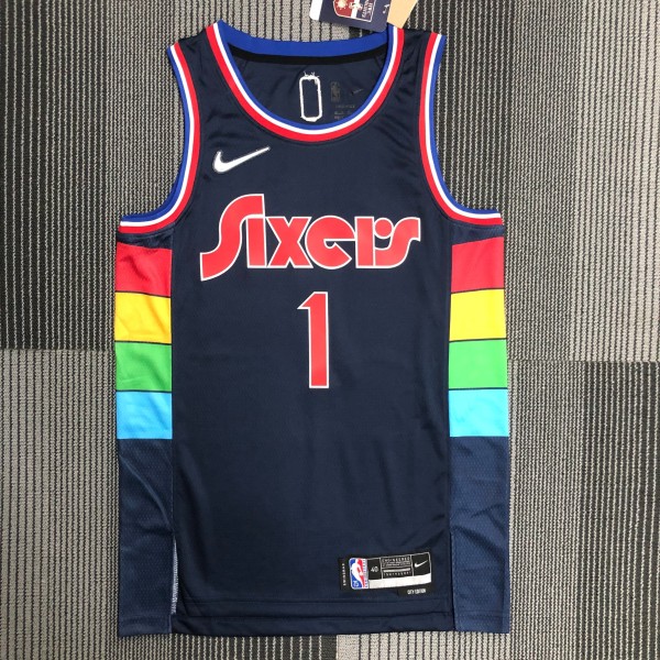 Philadelphia 76ers City Edition Black #1 HARDEN 1:1 Quality NBA  Season Jerseys 2022
