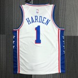 Philadelphia 76ers White #1 HARDEN 1:1 Quality NBA  Season Jerseys
