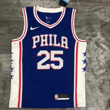 Philadelphia 76ers Blue #25 SIMMONS 1:1 Quality NBA  Season Jerseys