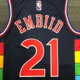 Philadelphia 76ers Black #21 EMBIID  1:1 Quality NBA  Season Jerseys 2022