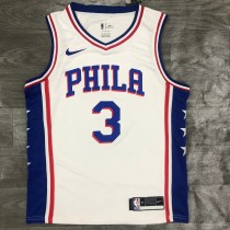 Philadelphia 76ers White #3 IVERSON 1:1 Quality NBA  Season Jerseys 2021