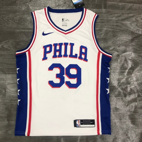 Philadelphia 76ers White  #39 HOWARD  1:1 Quality NBA  Season Jerseys