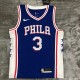 Philadelphia 76ers Blue #3 IVERSON 1:1 Quality NBA  Season Jerseys