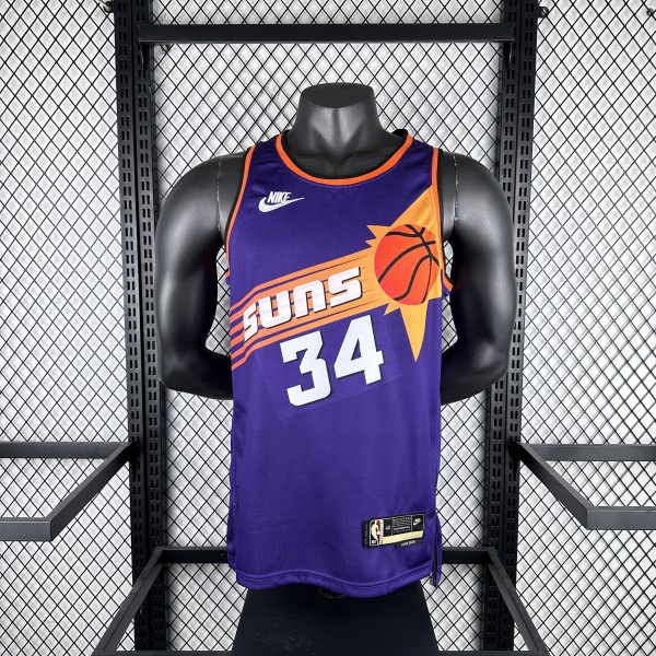 Phoenix Suns Retro City Edition Purplr #34 BARKLEY 1:1 Quality NBA Jerseys 2023