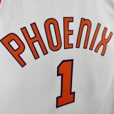 Phoenix Suns Retro White #1 BOOKER  1:1 Quality NBA Jerseys 2018
