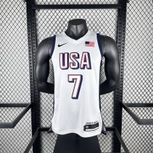 USA Phoenix Suns White  #7 DURANT 1:1 Quality NBA  Season Jerseys  2024 Olympic Games