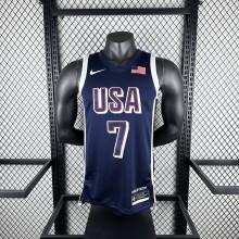 USA Phoenix Suns Blue #7 DURANT 1:1 Quality NBA  Season Jerseys  2024 Olympic Games