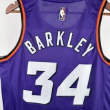 Phoenix Suns Retro City Edition Purplr #34 BARKLEY 1:1 Quality NBA Jerseys 2023