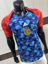 Adidas Clover ABATHING APE T-shirt  Blue Player 1:1 Quality Soccer Jersey  26-27