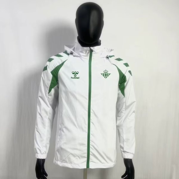 Betis Windbreaker White  1:1 Quality Soccer Jersey26-27