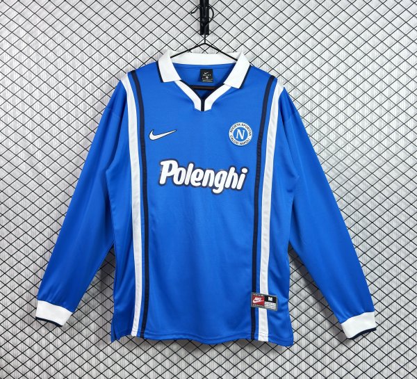 Retro Napoli Home Long Sleeve  1:1 Quality Soccer Jersey 1997-1998