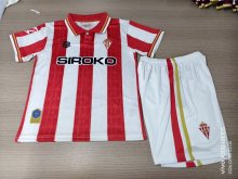 Sporting Gijon Home kids  Fans 1:1 Quality Soccer Jersey  26-27