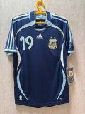 Retro Argentina Away  1:1 Quality Soccer Jersey  2006
