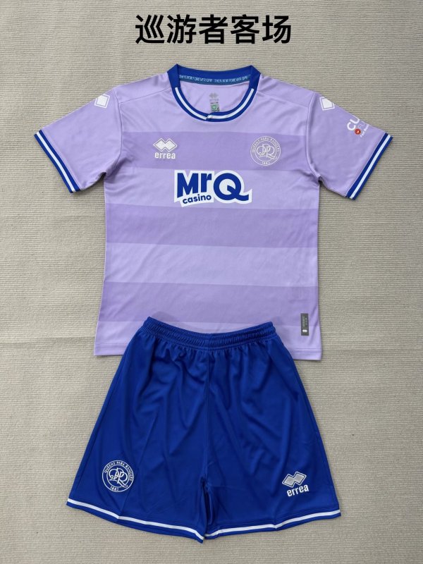 Queens Park Rangers Away Kids  1:1 Quality Soccer Jersey  26-27