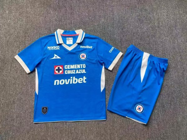 Cruz Azul  Home  Kids  Fans 1:1 Quality Soccer Jersey 26-27