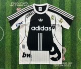 Real Madrid  Adidas Clover T-shirt  white Black  1:1 Quality Soccer Jersey  26-27