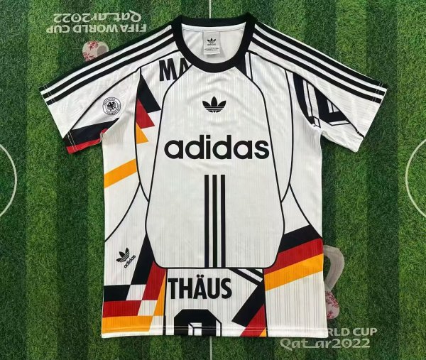 Germany  Adidas Clover T-shirt  white 1:1 Quality Soccer Jersey  26-27